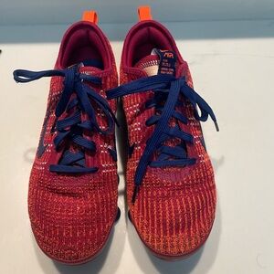 Nike Vapormax Kids Red and Blue Athletic Shoes